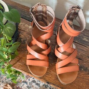 Women's Cognac Strappy Sandals